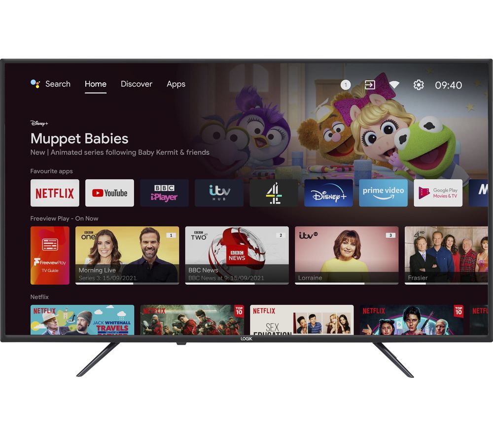 LOGIK L50AUE21 Android TV 50" Smart 4K Ultra HD HDR LED TV with Google Assistant