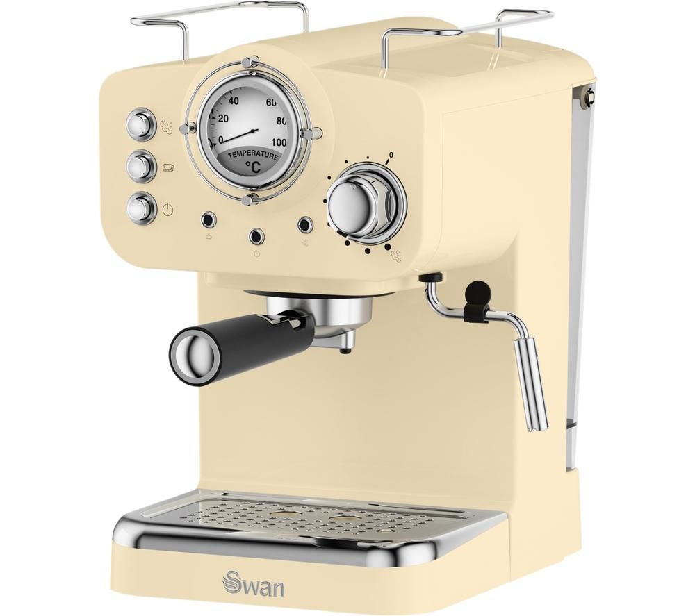 SWAN Retro Pump Espresso SK22110CN Coffee Machine - Cream