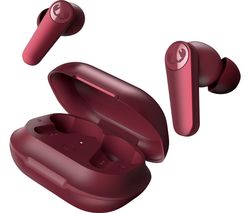 Twins ANC Wireless Bluetooth Noise-Cancelling Earbuds - Ruby Red
