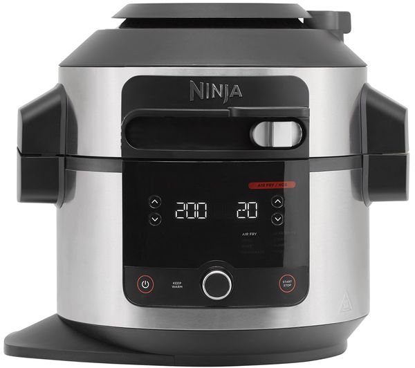Ninja Foodi 11 In 1 Smartlid Ol550uk Multicooker Air Fryer Stainless Steel Black