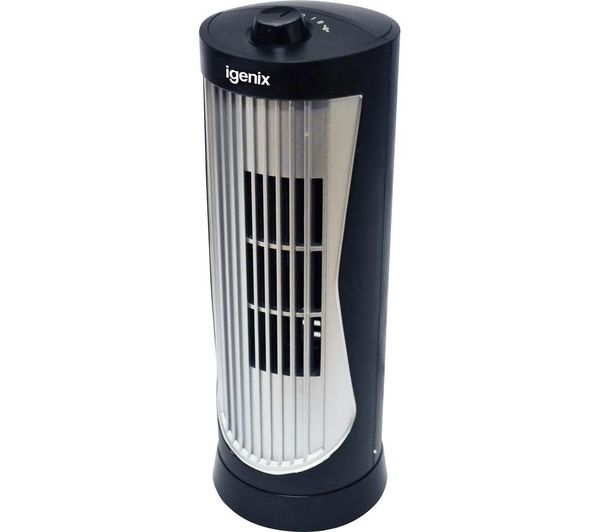 Igenix Df0022 Portable Tower Fan Black Silver