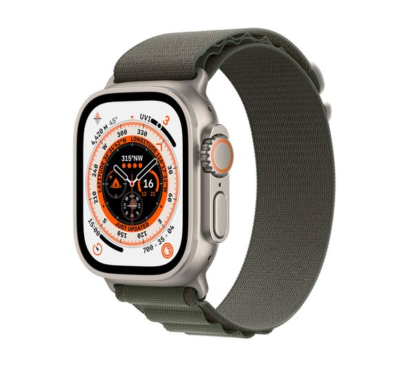 APPLE Watch Ultra Cellular - Titanium with Green Alpine Loop