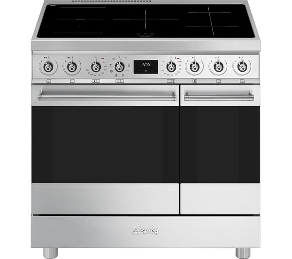 Image of SMEG C92IMX2 90 cm Electric Induction Range Cooker - Stainless Steel