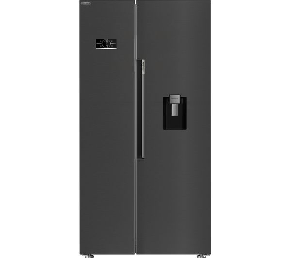 Image of BEKO Pro ASD2442VPZ American Style Fridge Freezer - Black