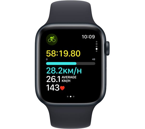 MRE73QA/A - APPLE Watch SE (2023) - 44 mm Midnight Aluminium Case 