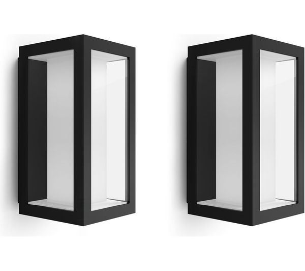 PHILIPS HUE Play White & Colour Ambiance Smart Light Bar Twin Pack with Lightstrip - Black & White