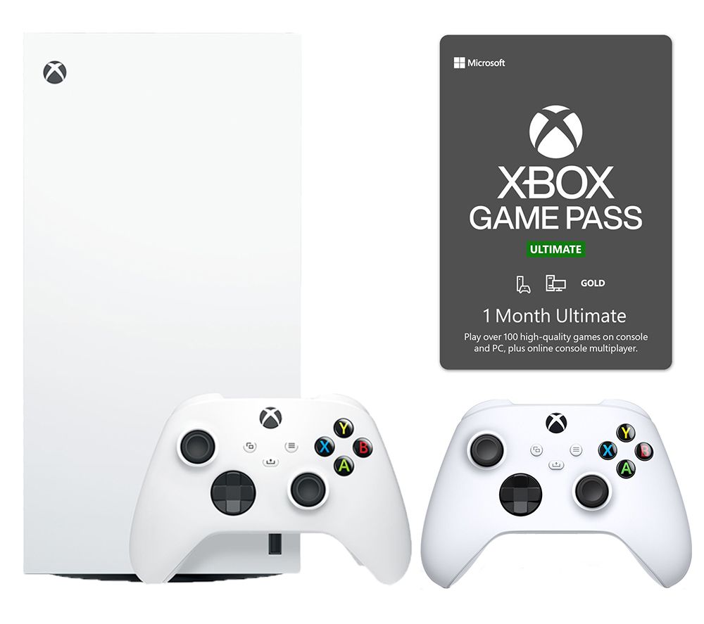 Xbox Series X Digital Edition (1 TB, White), Wireless Controller (White) & Game Pass Ultimate (1 Month Membership) Bundle