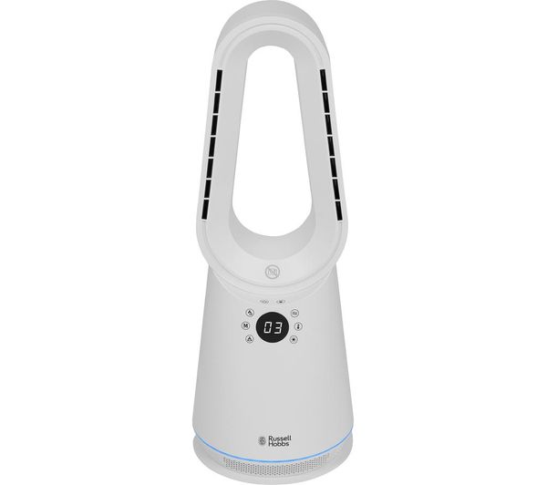 RUSSELL HOBBS RHCBLDL3IN1 Hot & Cool Bladeless Tower Fan - White