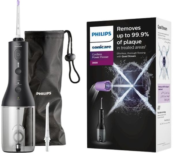 Philips Sonicare 3000 Series Hx3826 33 Cordless Power Flosser Black