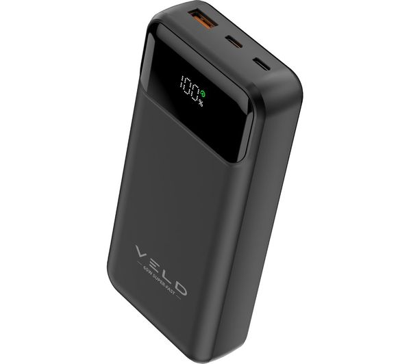 An image of VELD VPB2065B 65 W Super-Fast 20,000 mAh Portable Laptop Power Bank - Black