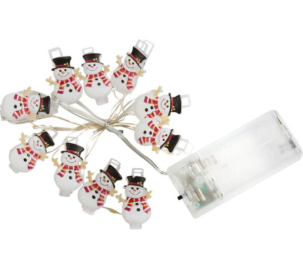 Smart Garden Clipcard Snowman String Lights Set Of 10
