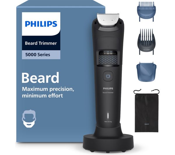 An image of PHILIPS Series 5000 BT5780/15 Wet & Dry Beard Trimmer - Black
