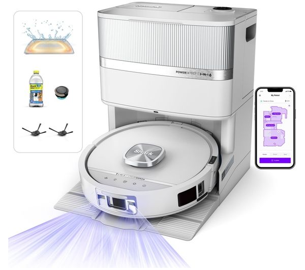 An image of SHARK PowerDetect UV Reveal RV3000XEUKWH Robot Vacuum Cleaner - White