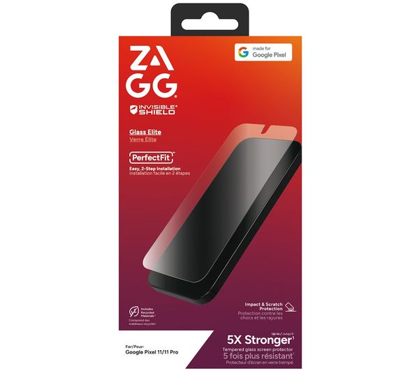 An image of ZAGG Invisibleshield Elite Pixel 11 Screen Protector - Clear