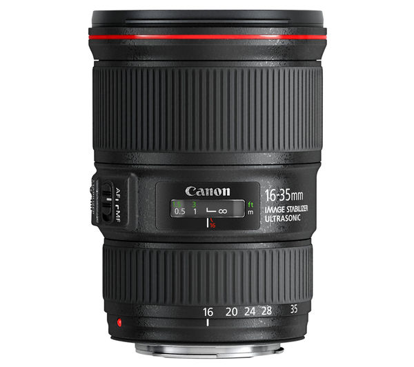 Image of CANON EF 16-35 mm f/4L USM IS Wide-angle Zoom Lens - Black
