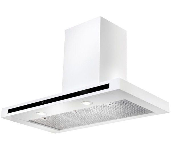 Rangemaster Hi-LITE 90 Chimney Cooker Hood - White, White