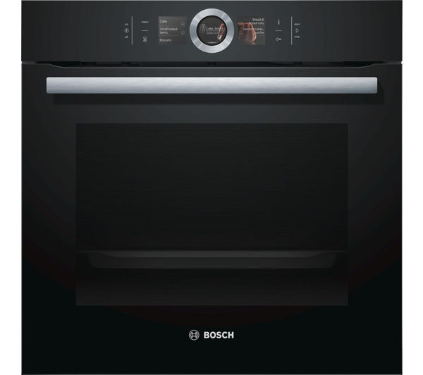 BOSCH Serie 8 HBG6764B6B Electric Smart Oven - Black, Black