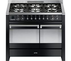 SMEG Opera 100 cm Dual Fuel Range Cooker - Black