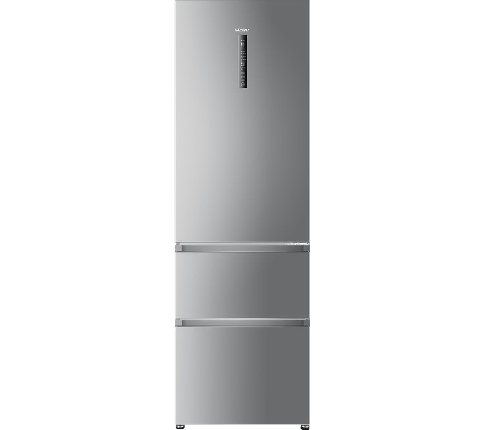 HAIER A3FE635CGJE 60/40 Fridge Freezer – Silver, Silver