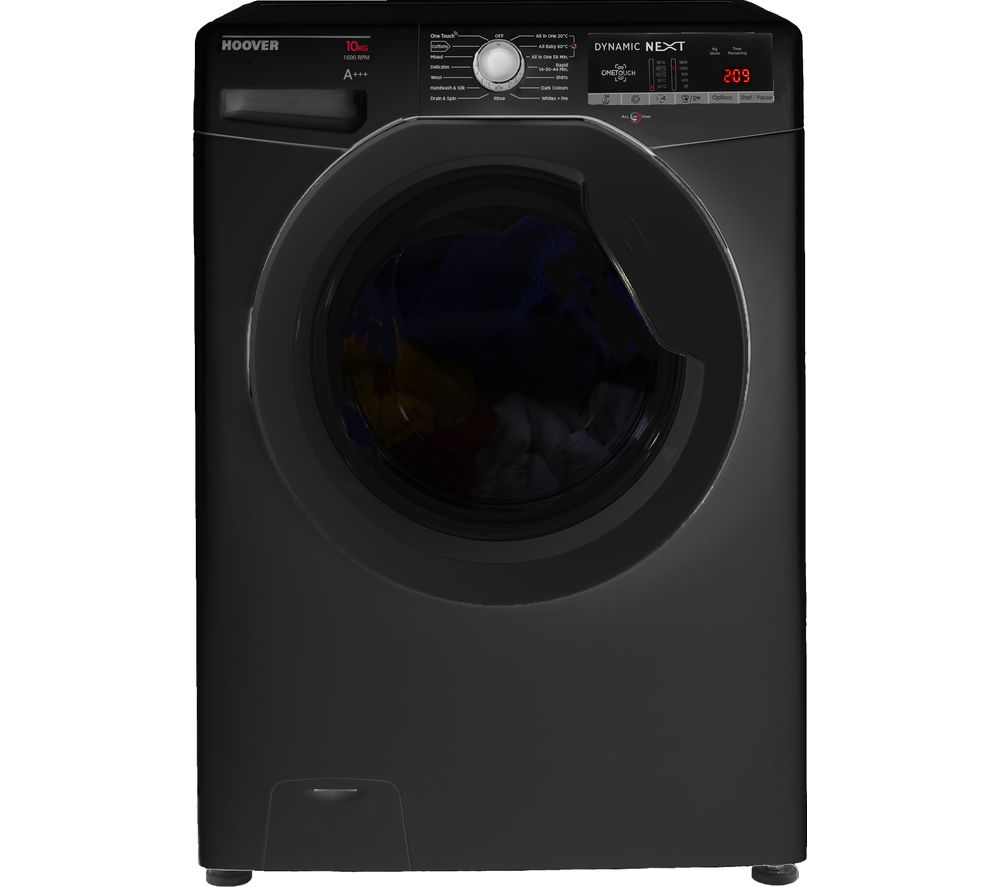 HOOVER Dynamic DXOA610AHFNB Smart NFC 10 kg 1600 Spin Washing Machine – Black, Black