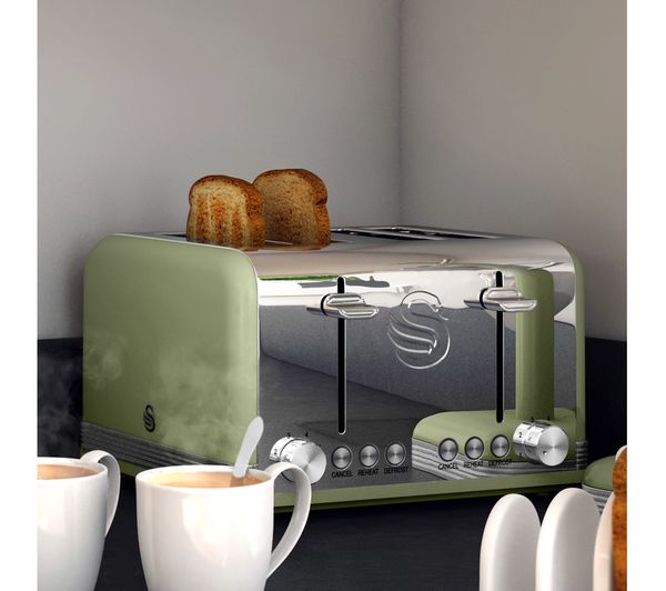 Buy SWAN Retro ST19020GN 4Slice Toaster Green Free Delivery Currys