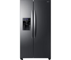 KENWOOD KSBSDIT18 American-Style Fridge Freezer - Black Steel
