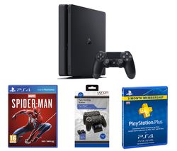 SONY PlayStation 4, Marvel's Spider-Man, Twin Docking Station & PlayStation Plus 3 Month Subscription Bundle - 500 GB