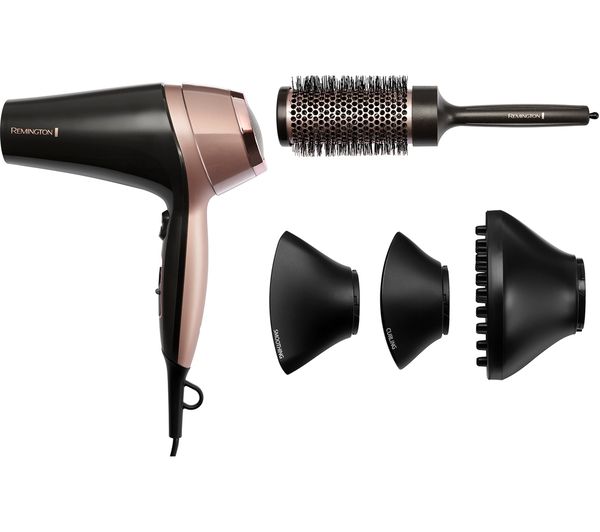 Remington Curl And Straight Confidence D5706 Hair Dryer Grey Rose Gold