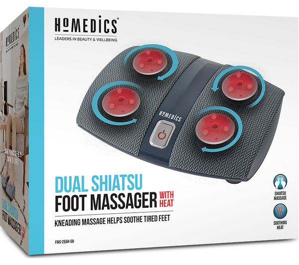 Buy HOMEDICS FMS255HGB Dual Shiatsu Foot Massager Free Delivery