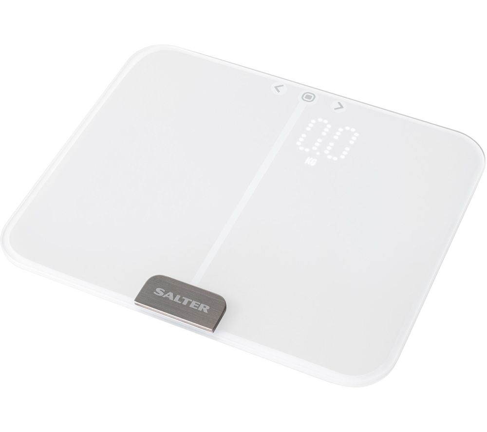 SALTER Ghost Compact Analyser 9164 WH3R Bathroom Scales - White
