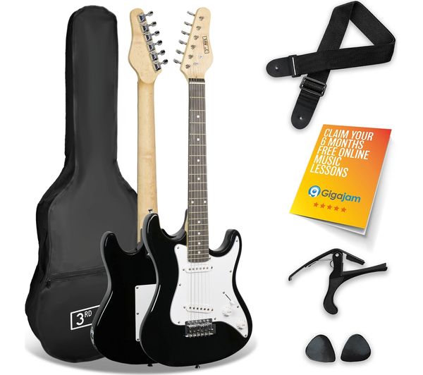 Buy ROCKET XF 3/4 Size Electric Guitar Bundle Black Free Delivery