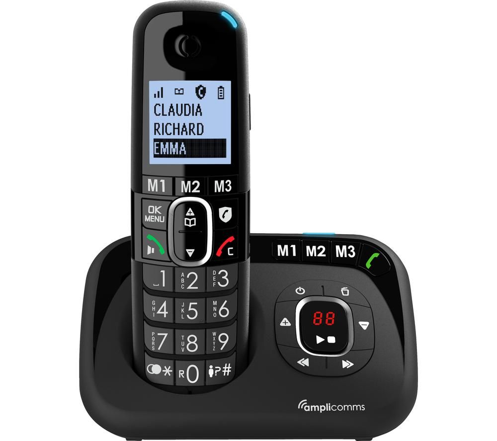BigTel 1580 Voice Cordless Phone - Black
