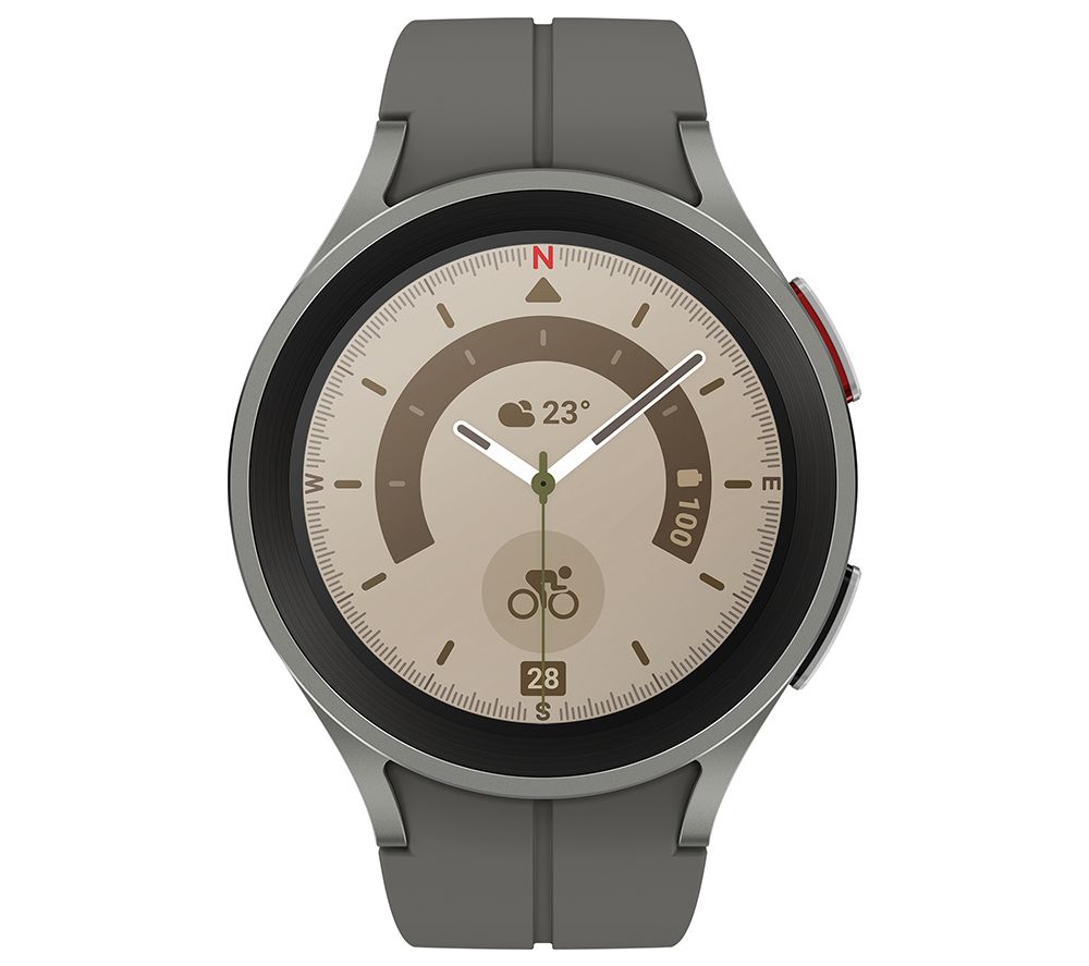Galaxy Watch5 Pro 4G with Bixby & Google Assistant - Grey Titanium, 45 mm