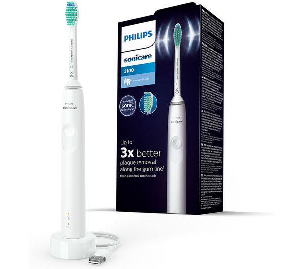 Image of PHILIPS Sonicare 3100 Electric Toothbrush - White