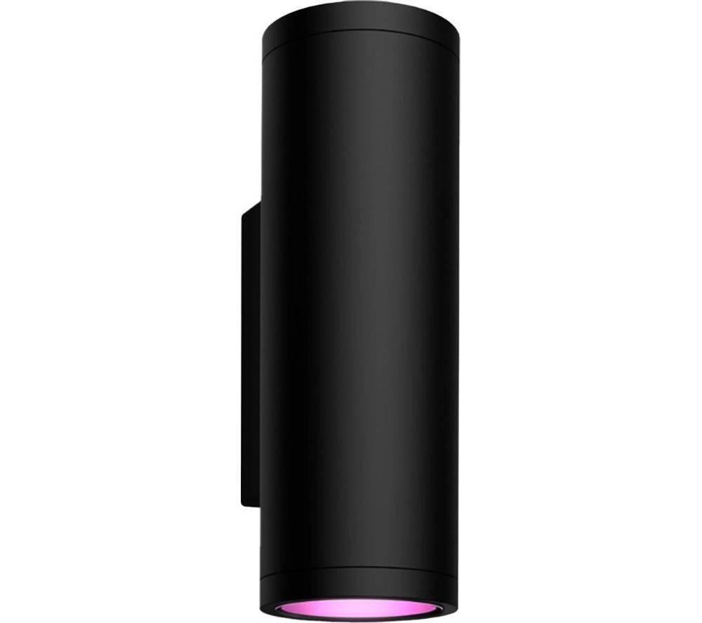 Appear White & Colour Ambiance Smart Outdoor LED Wall Light - Black