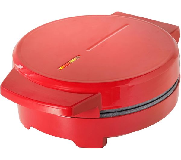 Global Gizmos 37559 Heart Waffle Maker Red