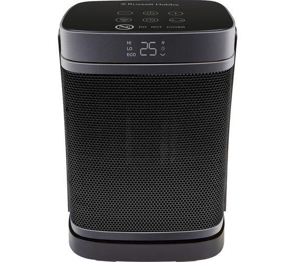 Russell Hobbs Rhch2001s Ceramic Fan Heater Black Silver
