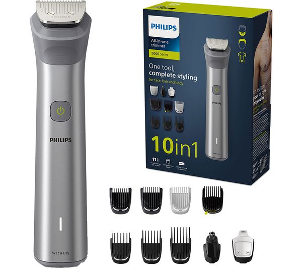 Philips Series 5000 10 In 1 Mg5920 15 Wet Dry Multi Grooming Trimmer Silver