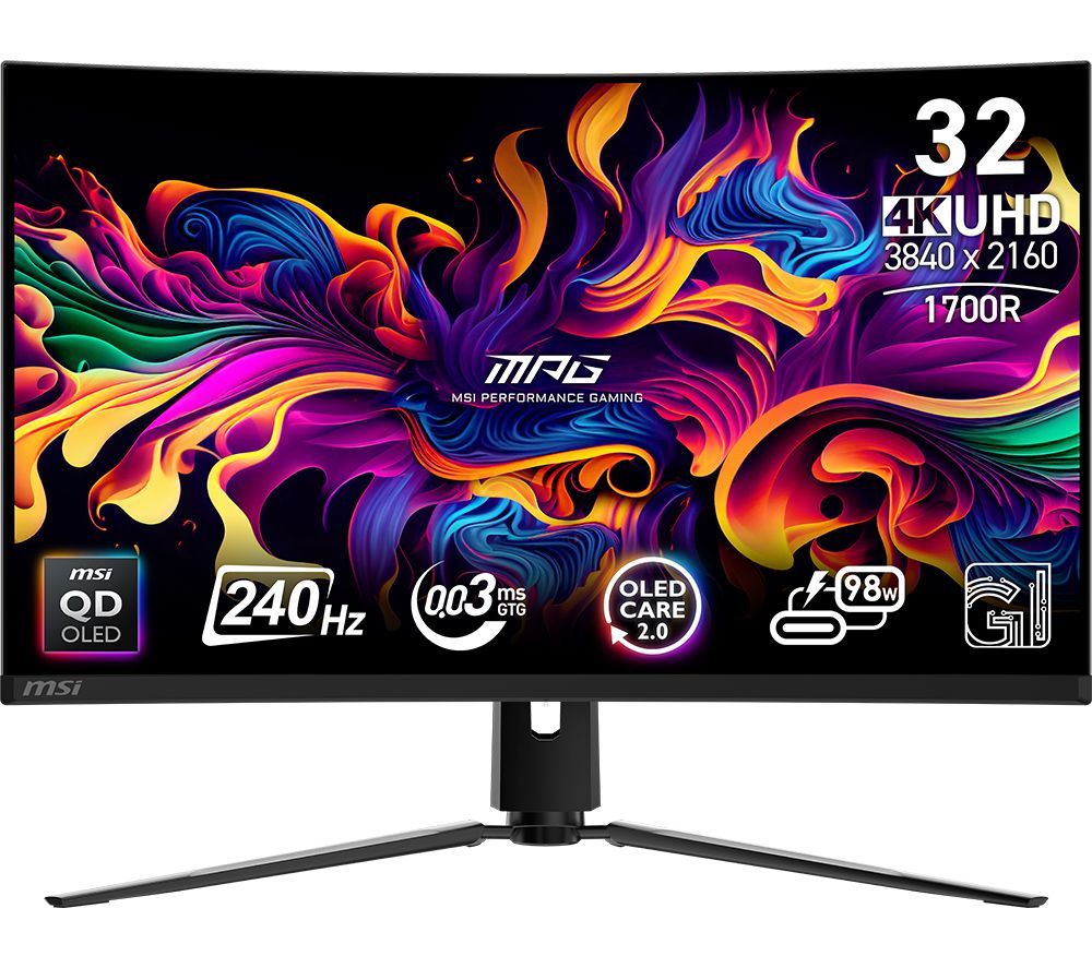 MPG 321CURX 4K Ultra HD 32" Curved QD-OLED Gaming Monitor - Black