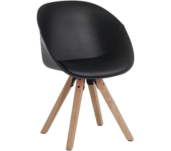 An image of TEKNIK Pyramid Tub Chair - Black, Set of 2