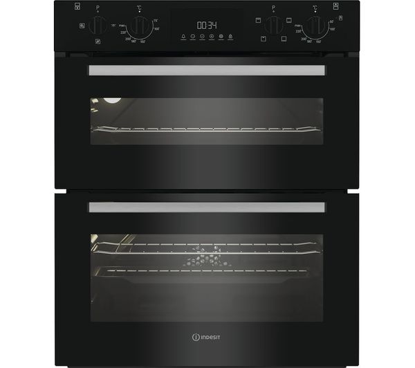 Indesit Dui 10d B Electric Built In Double Oven Black Indesit Dui 10d B Electric Built In Double Oven Black