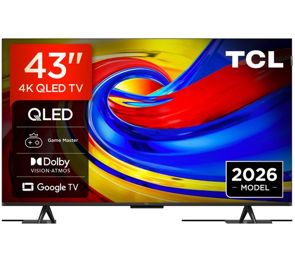 An image of TCL P7L 43" QLED 4K HDR Smart Google TV 2026 - 43P7L-UK