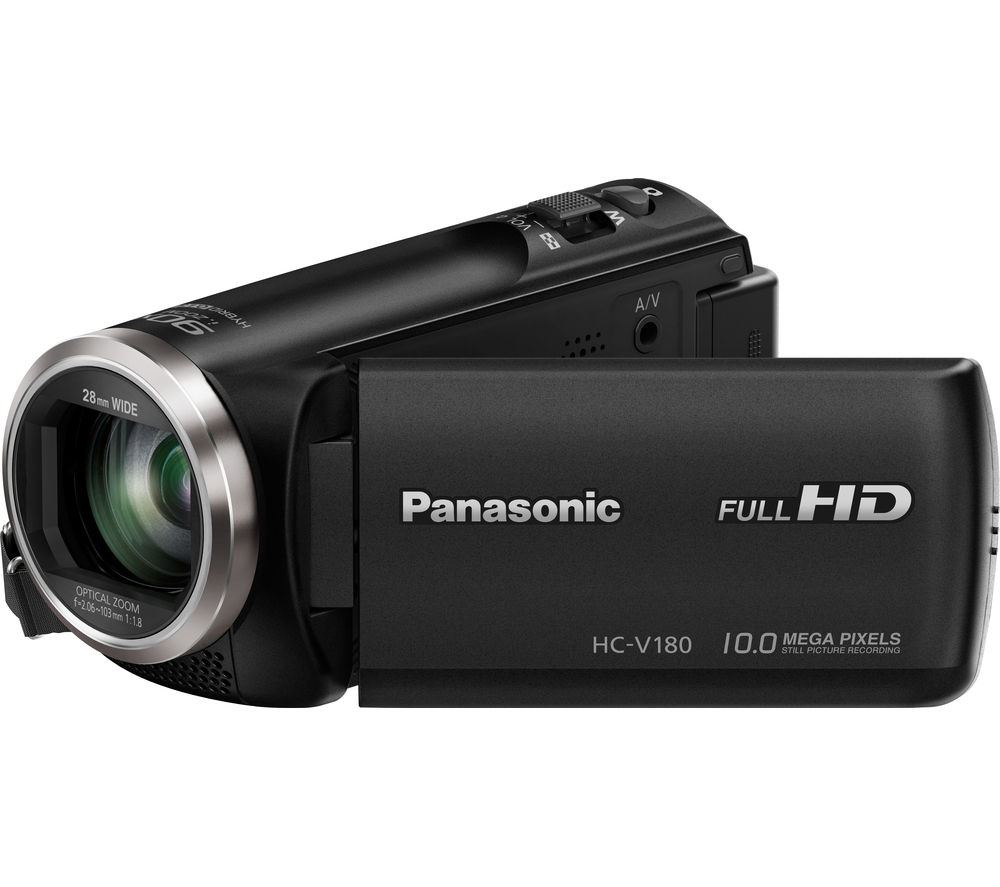 PANASONIC HC-V180EB-K Traditional Camcorder – Black, Black