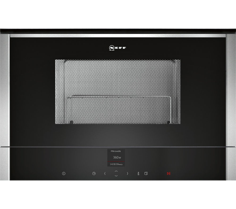 NEFF C17GR00N0B Built-in Microwave with Grill – Stainless Steel, Stainless Steel