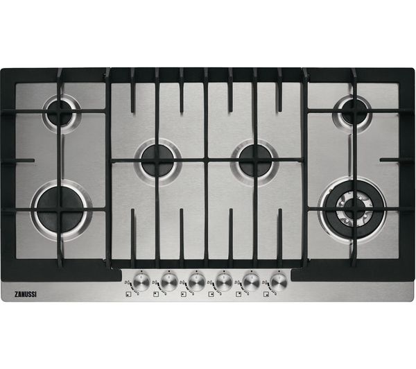 ZANUSSI ZGG96624XS Gas Hob - Stainless Steel, Stainless Steel