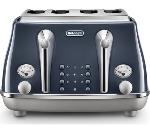 DELONGHI Icona Capitals CTOC4003.BL 4-Slice Toaster - Blue, Blue