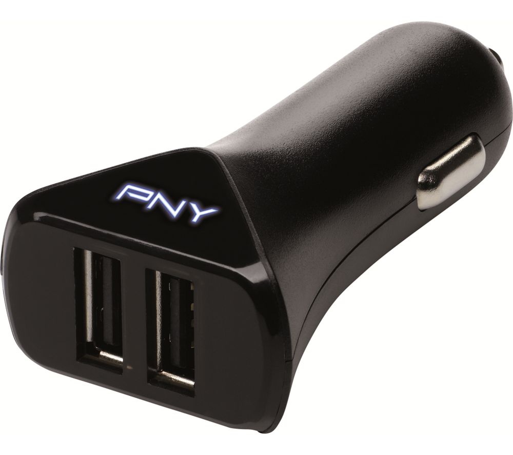 PNY Dual Port Universal USB Battery Car Charger