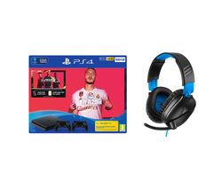 SONY Playstation 4 with FIFA 20, Two Wireless Controllers & Gaming Headset Bundle - 500 GB