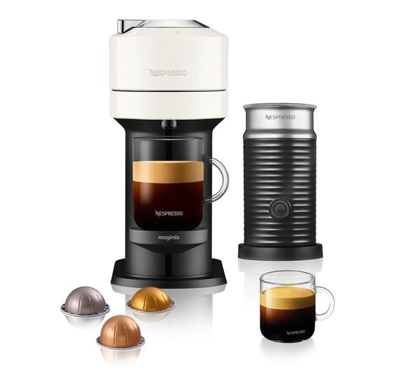 Nespresso By Magimix Vertuo Next 11710 Pod Coffee Machine With Milk Frother White