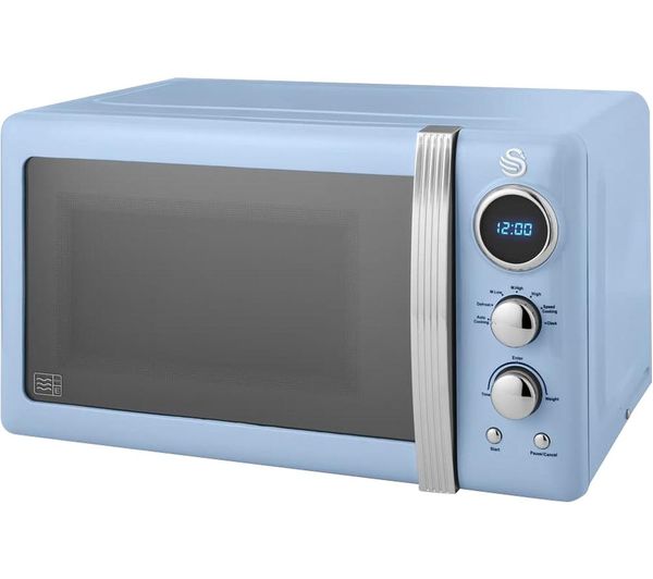 Swan Retro Sm22030lbln Solo Microwave Blue